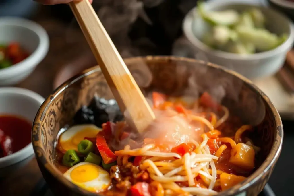 Bibimbap dish recipe ready to eat